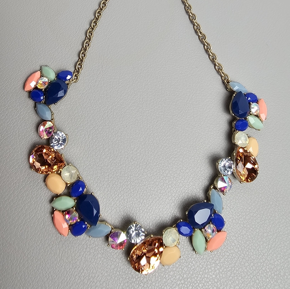 [J. Crew] Crystal Paint Party Necklace